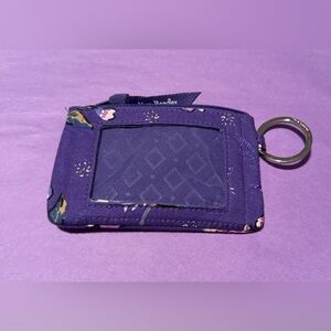 Vera Bradley Zip ID Case. Wild Roses Pattern. EUC